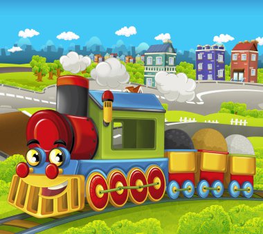 Trenin şehrin içinden 