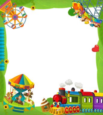 çizgi film lunapark lokomotif - Bahçesi