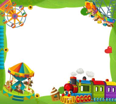çizgi film lunapark lokomotif - Bahçesi