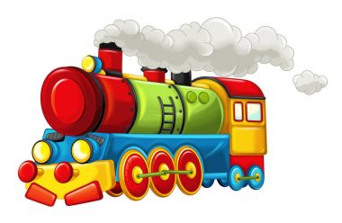 Karikatür komik buharlı tren arıyor 