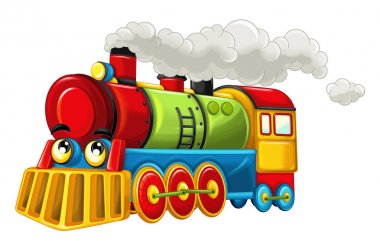 Karikatür komik buharlı tren arıyor 