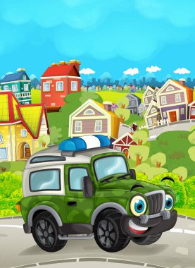 şehrin içinden sürüş yol kamyondan