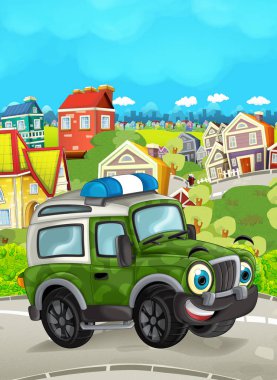 şehrin içinden sürüş yol kamyondan