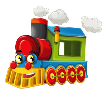 Karikatür komik buharlı tren arıyor 