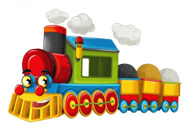 Karikatür komik buharlı tren arıyor 