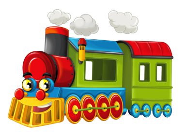 Karikatür komik buharlı tren arıyor 