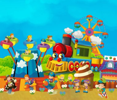 lunapark - buharlı tren ile eğlence parkı