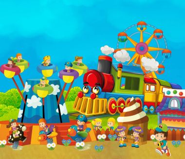 lunapark - buharlı tren ile eğlence parkı
