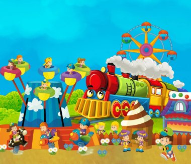 lunapark - buharlı tren ile eğlence parkı