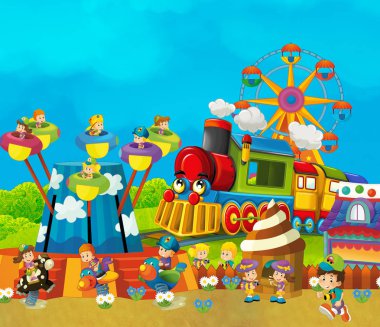 lunapark - buharlı tren ile eğlence parkı