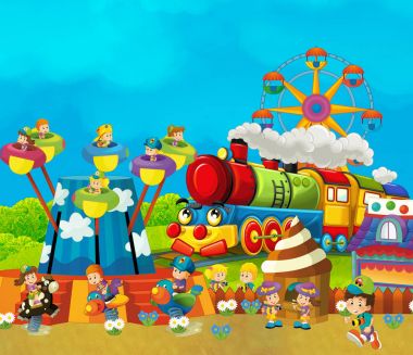 lunapark - buharlı tren ile eğlence parkı