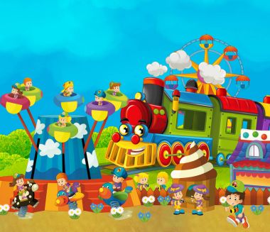 lunapark - buharlı tren ile eğlence parkı