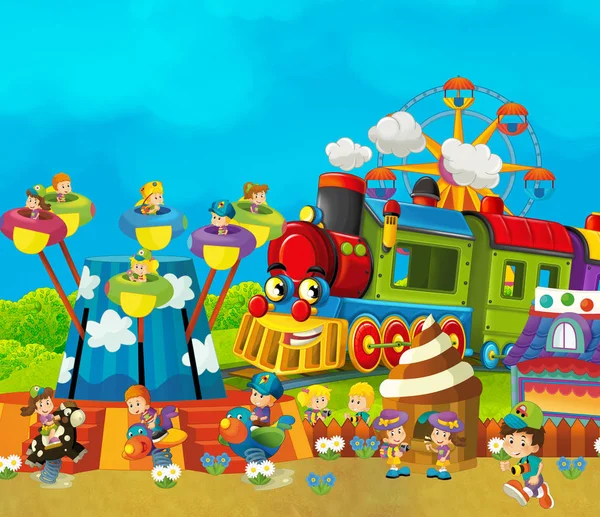 lunapark - buharlı tren ile eğlence parkı