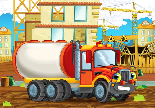 Şantiye ağır kamyon Sarnıcı ile 