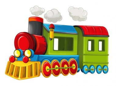 Karikatür komik buharlı tren arıyor 