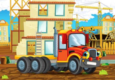 Şantiye ağır kamyon ile