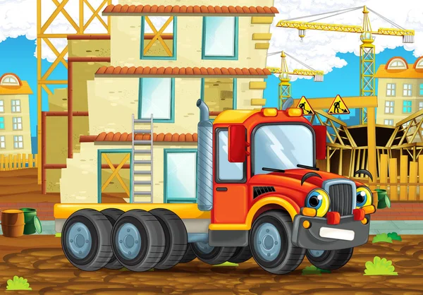 Şantiye ağır kamyon ile