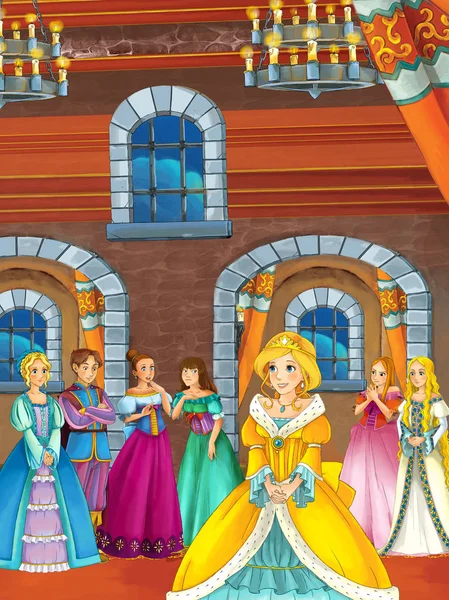 Mooie prinses of tovenares praten met familie — Stockfoto
