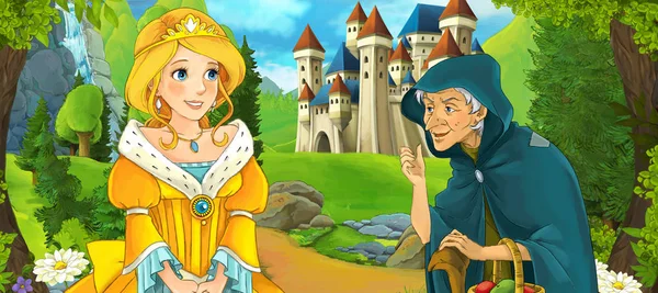 Cadı kız önünde bir kale ve söz