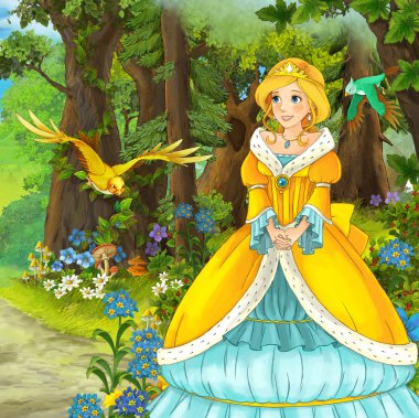 Prenses etrafa ormandaki