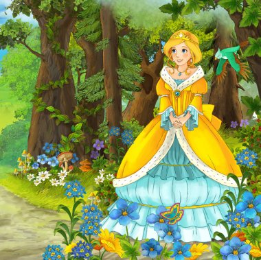 Prenses etrafa ormandaki