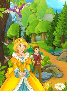 Prens ve prensler ormanda seyahat