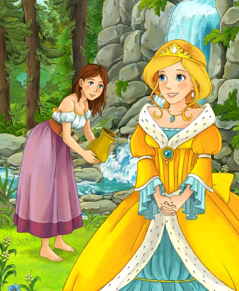 prensler ve diğer kız ormanda