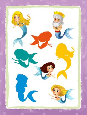 eşleştirme oyunu renkli şekiller ile çizgi film