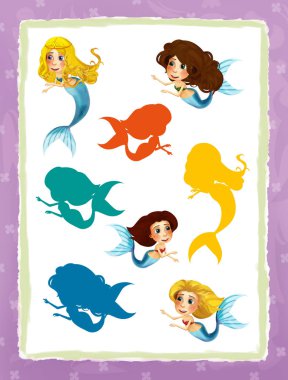 eşleştirme oyunu renkli şekiller ile çizgi film