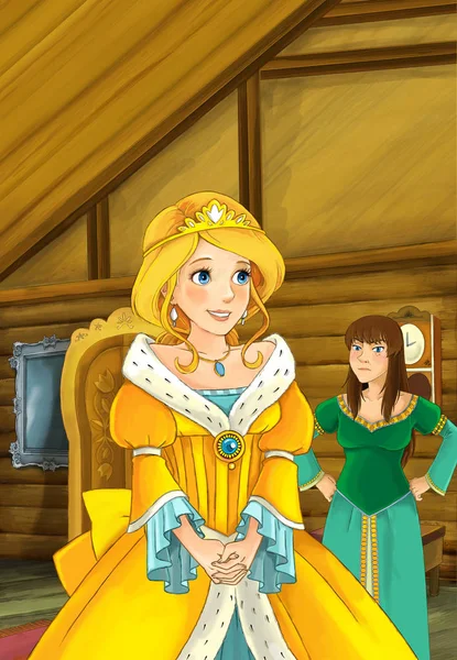 Księżniczka rozmawia z innej kobiecie — Zdjęcie stockowe
