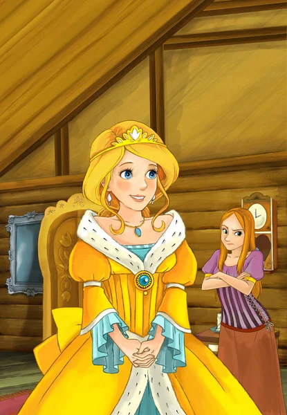 Prinses praten met een andere vrouw — Stockfoto