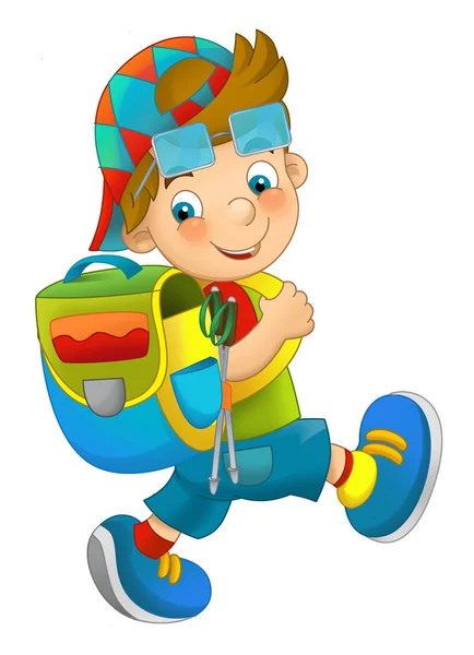 Young boy going on a trip — Stock Photo, Image