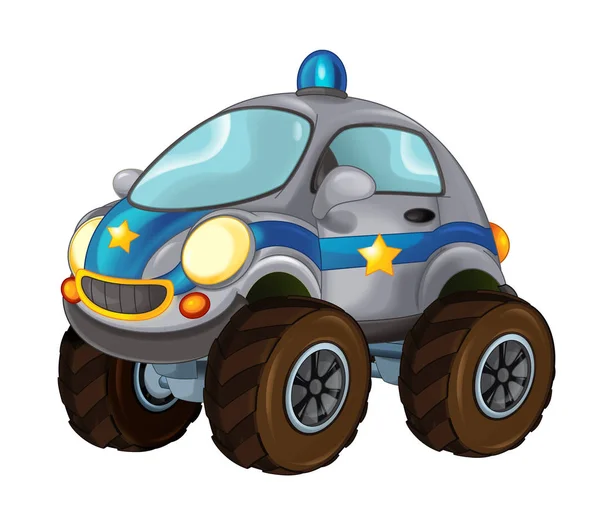 Cartoon off road police car — Stock Photo, Image