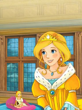 Elf kızı ve normal boyutu kadın 