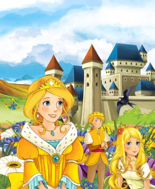 Çift çiçek Prenses ile üzerinde izliyor