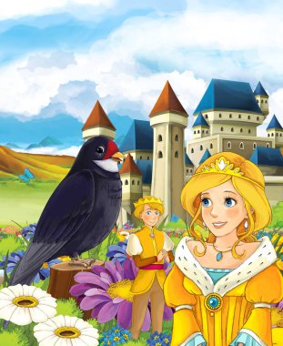 guguk kuşu ve prince castle yakınındaki çayır Prenses