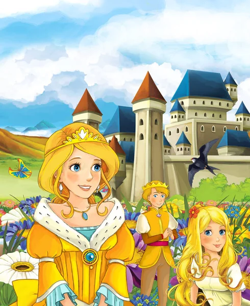 Çift çiçek Prenses ile üzerinde izliyor