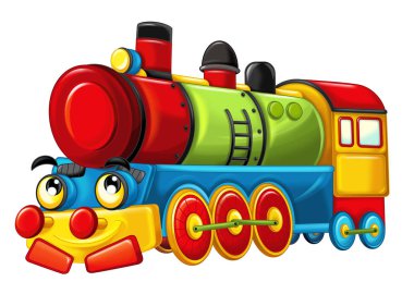Karikatür komik buharlı tren arıyor