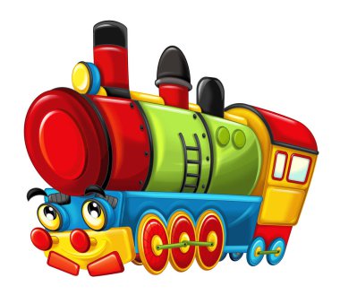 Karikatür komik buharlı tren arıyor