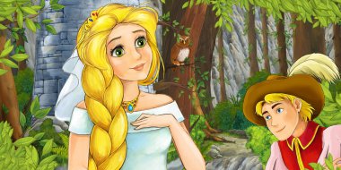 Kale kule - Prenses ve Prens orman