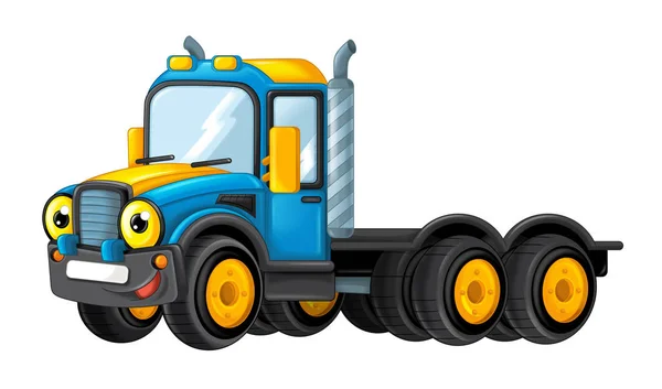 Cartoon happy and funny truck — Stock Photo, Image