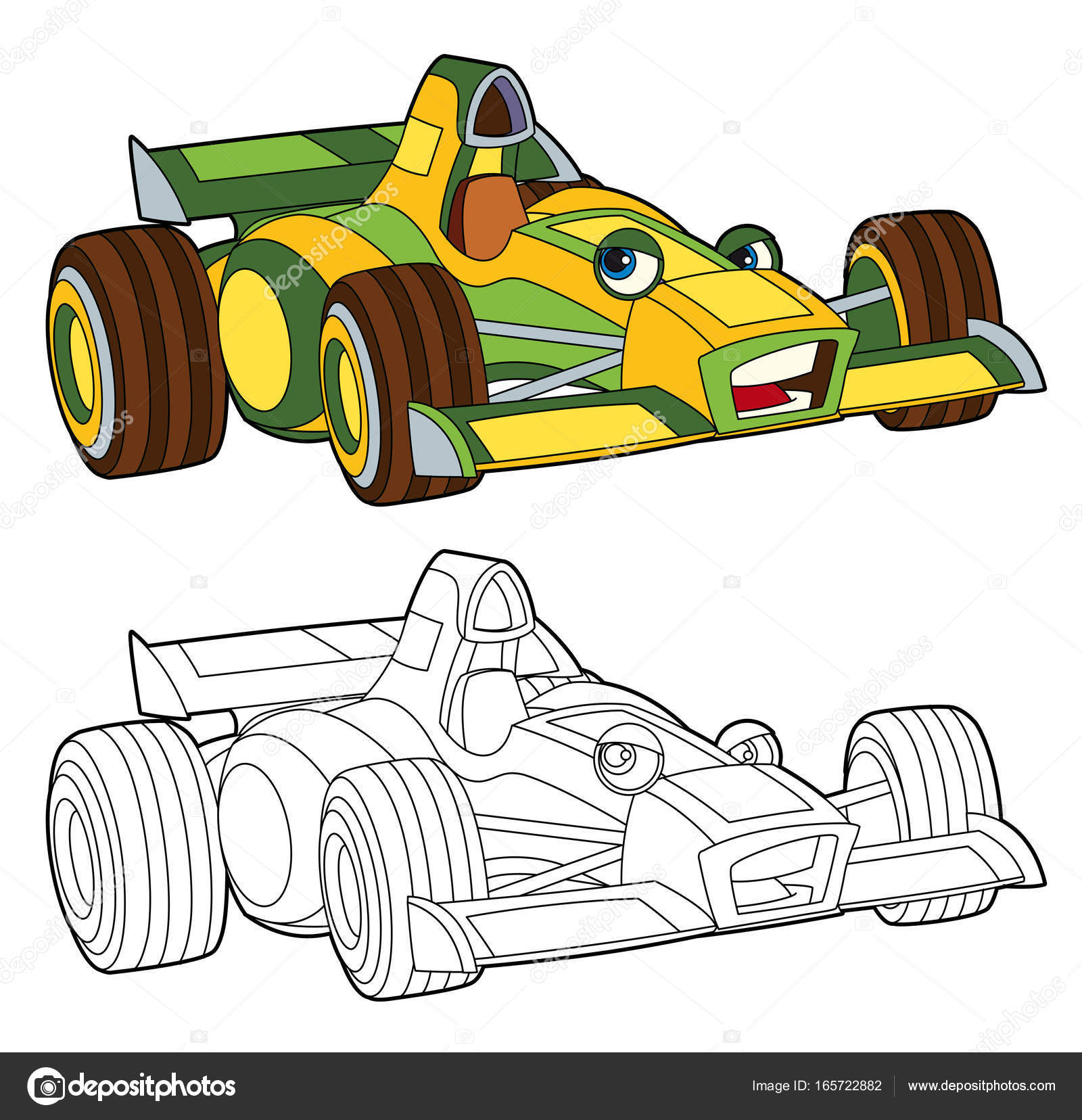 Coloring page - Corrida de carro