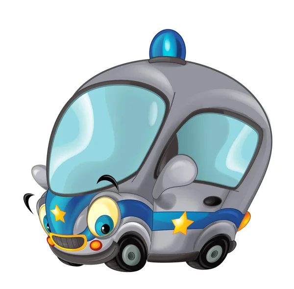 Kreslený policejní auto — Stock fotografie