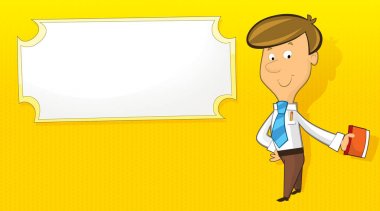 karikatür mutlu büro memuru çalışma