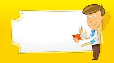 karikatür mutlu büro memuru çalışma 