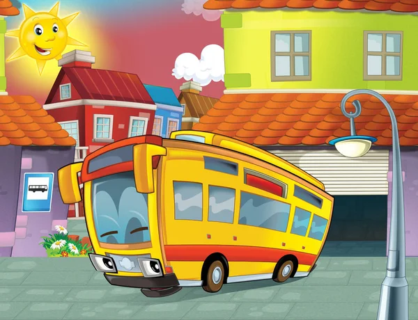 otobüs şehrin içinden sürüş