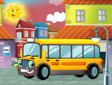 otobüs şehrin içinden sürüş