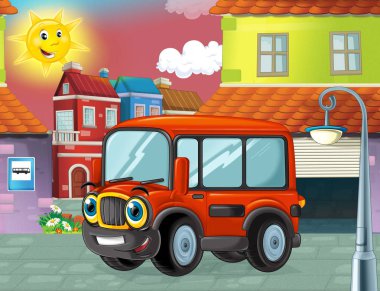 otobüs şehrin içinden sürüş