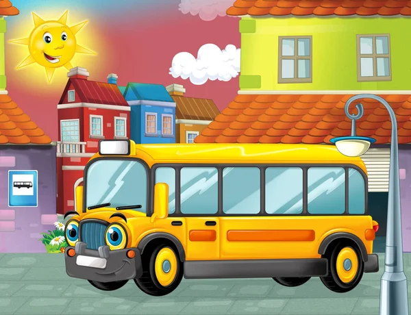 otobüs şehrin içinden sürüş