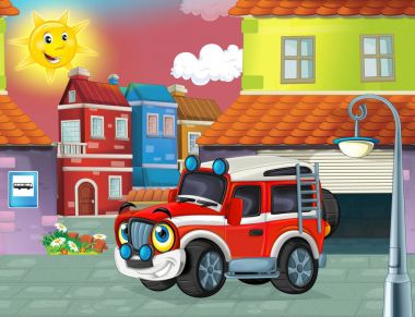 şehrin içinden araba araba ateş